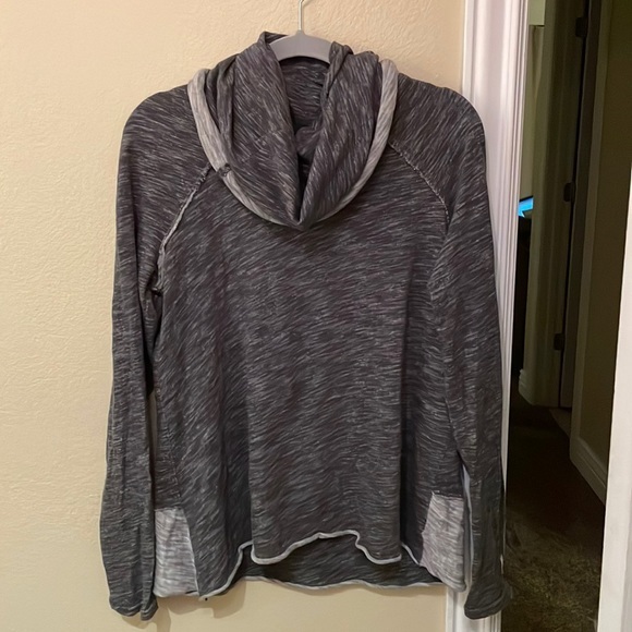 Free people beach cocoon cowl neck pullover heathered gray one body s/m - Picture 4 of 9